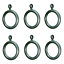 Colours Grey Curtain ring (Dia)16mm, Pack of 6