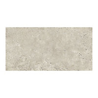 Colours Grey Limestone effect Vinyl tile Pack of 7