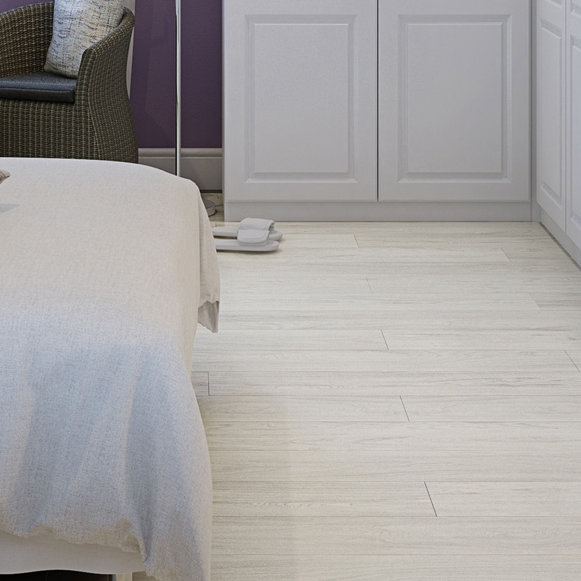 Colours Grey Oak effect Textured Luxury vinyl click Vinyl tile, 1.76m²