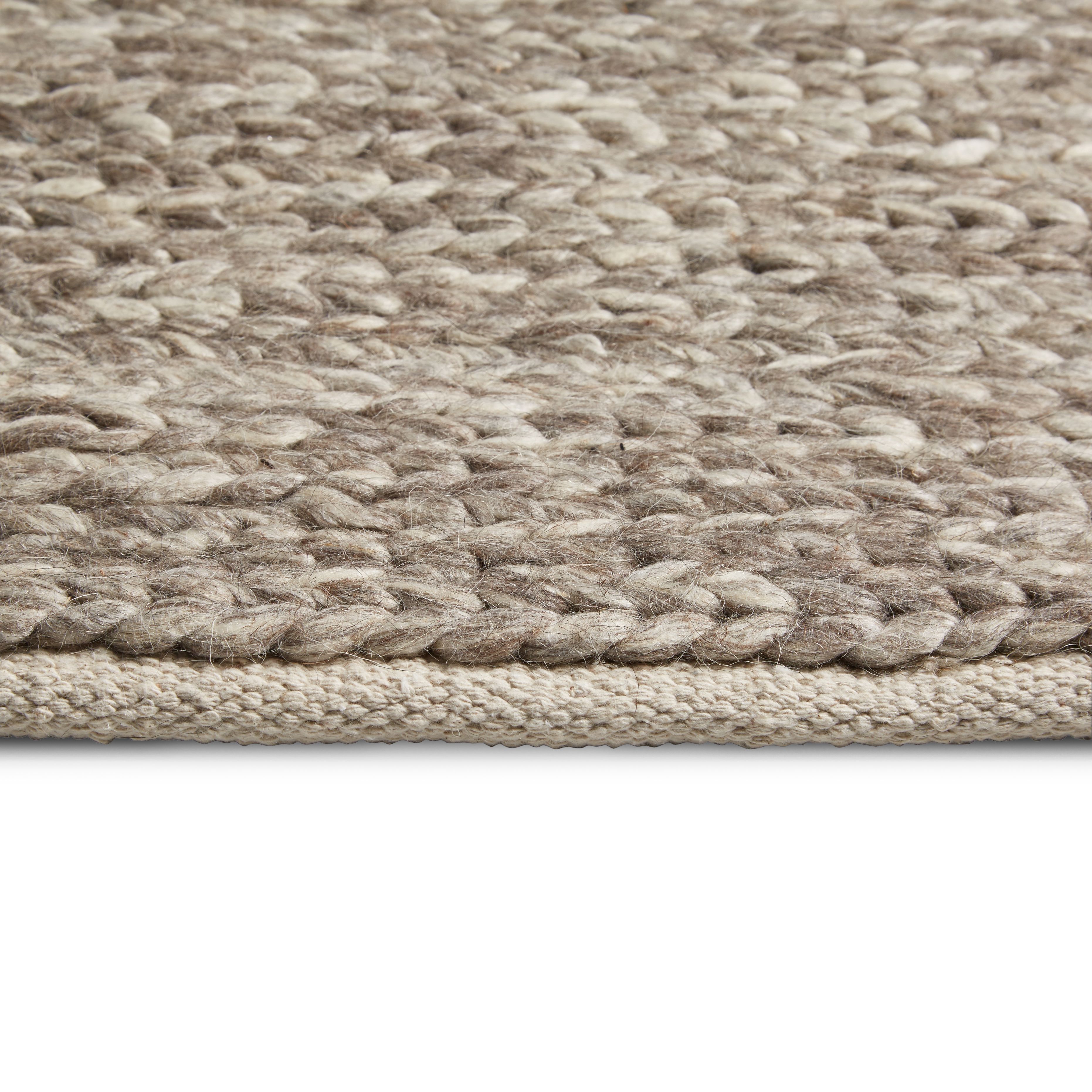 Colours Grey Thick knit Medium Rug, (L)170cm x (W)120cm