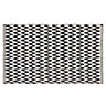 Colours Haillie Black & white Chevron Door mat, 75cm x 45cm