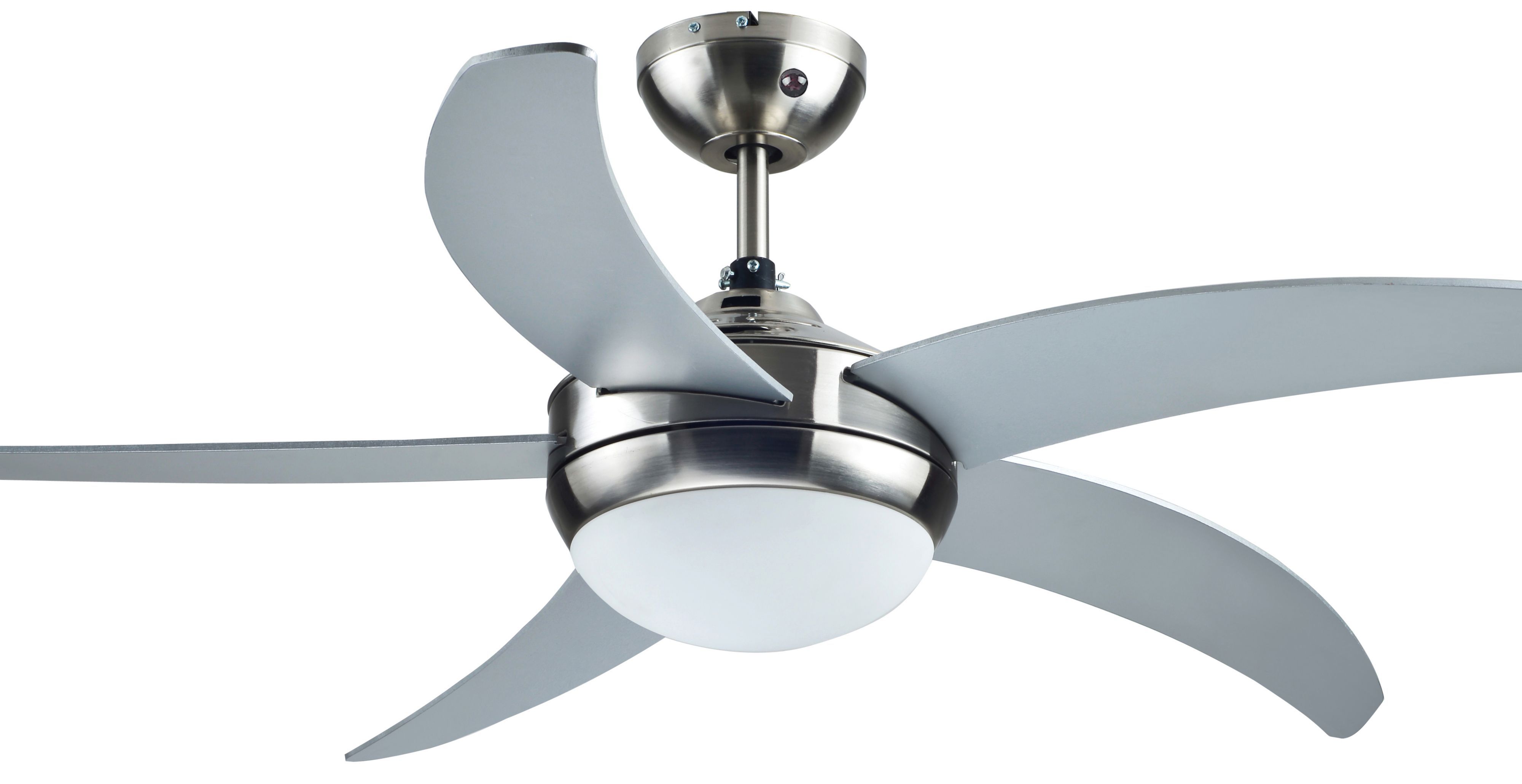 Colours Hanki Modern Chrome effect Ceiling fan light