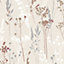 Colours Hayfield Cream & red Floral Textured Wallpaper Sample