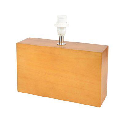 Colours Hector Matt Oak effect Table lamp