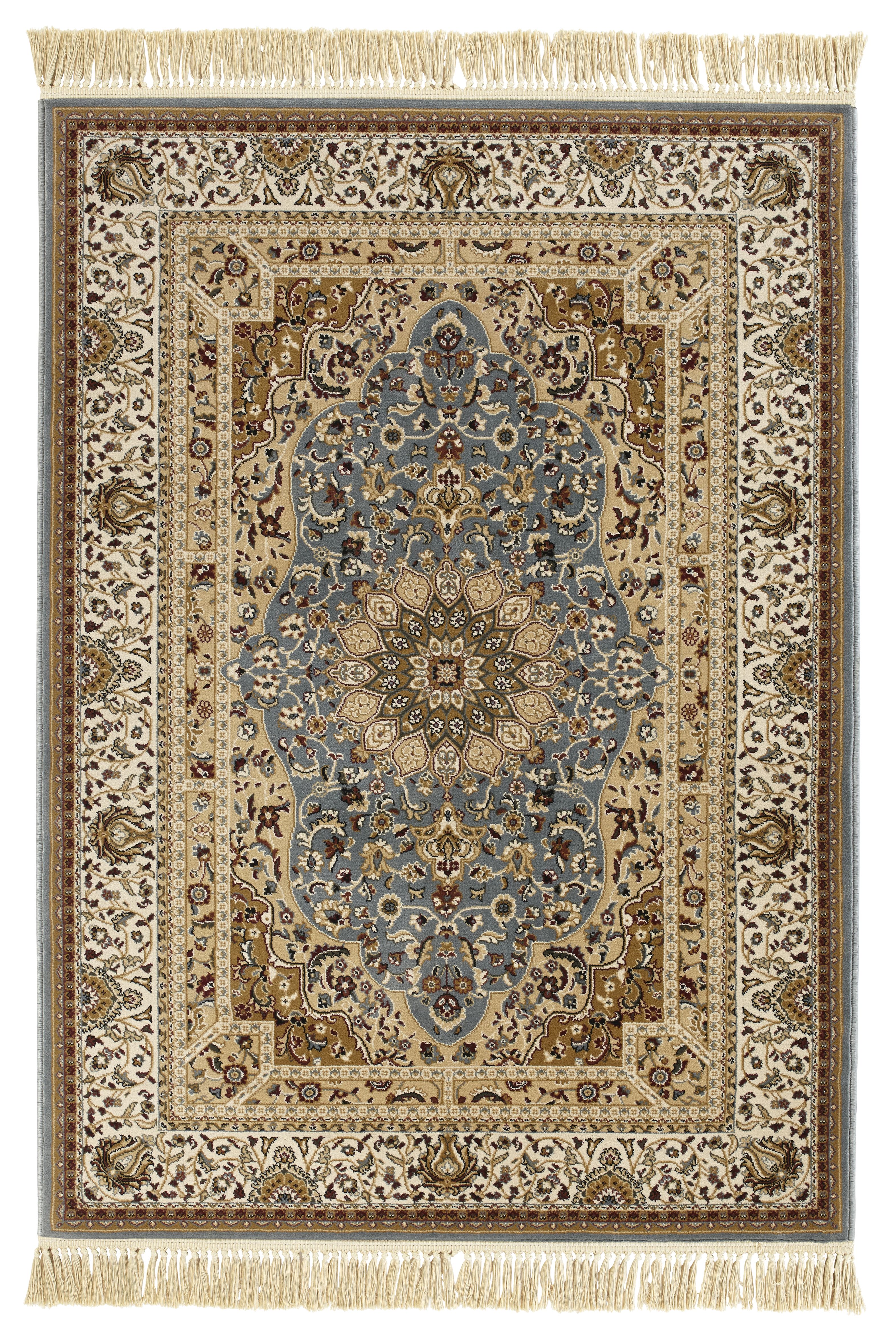Colours Helina Persian Beige & blue Rug (L)2.3m (W)1.6m DIY at B&Q