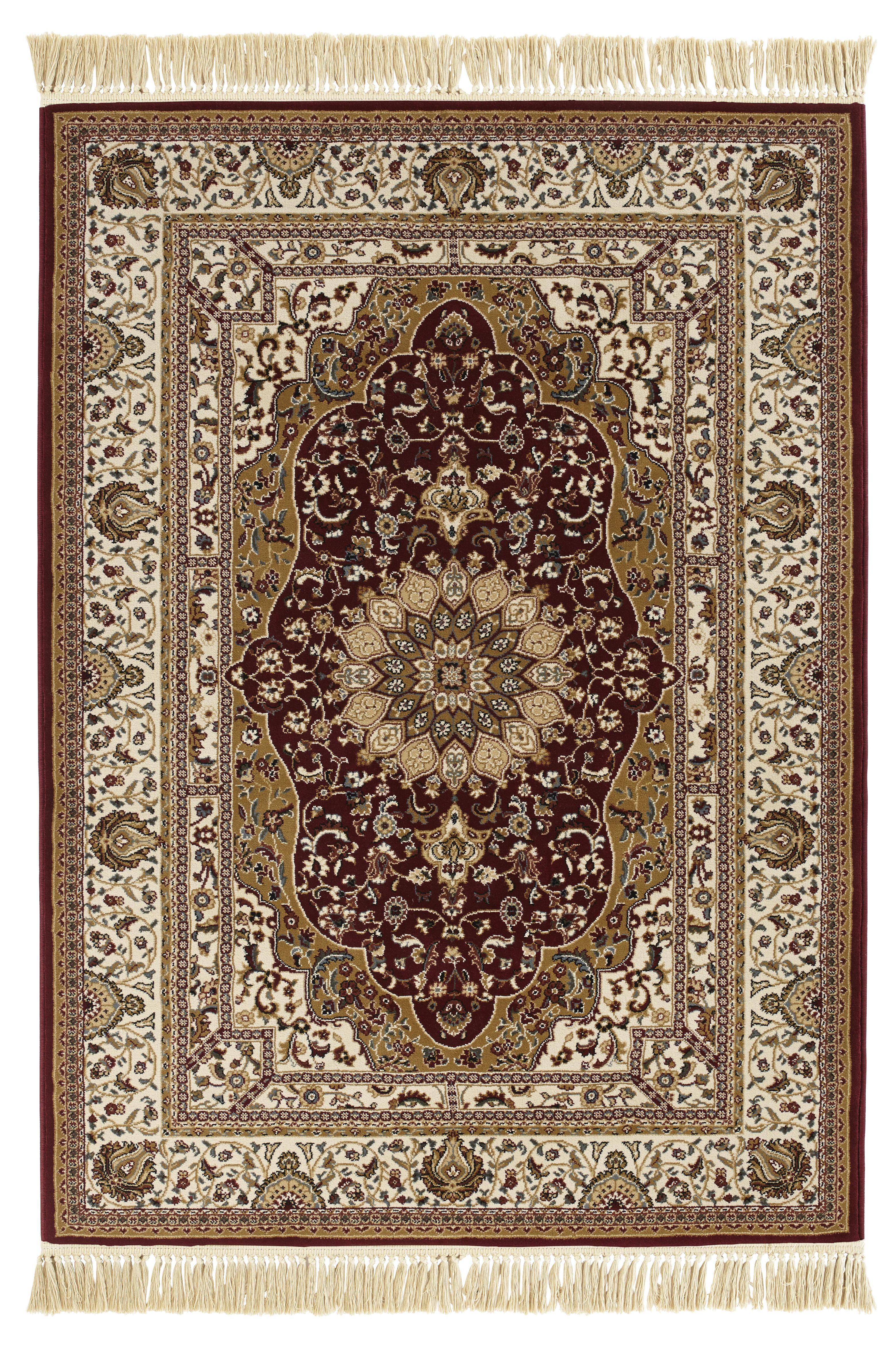 Colours Helina Persian Beige \u0026 red Rug 