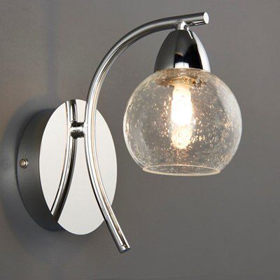 Colours Hester Chrome effect Wall light
