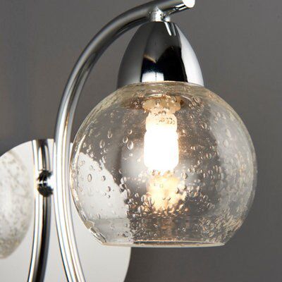 Colours Hester Chrome effect Wall light