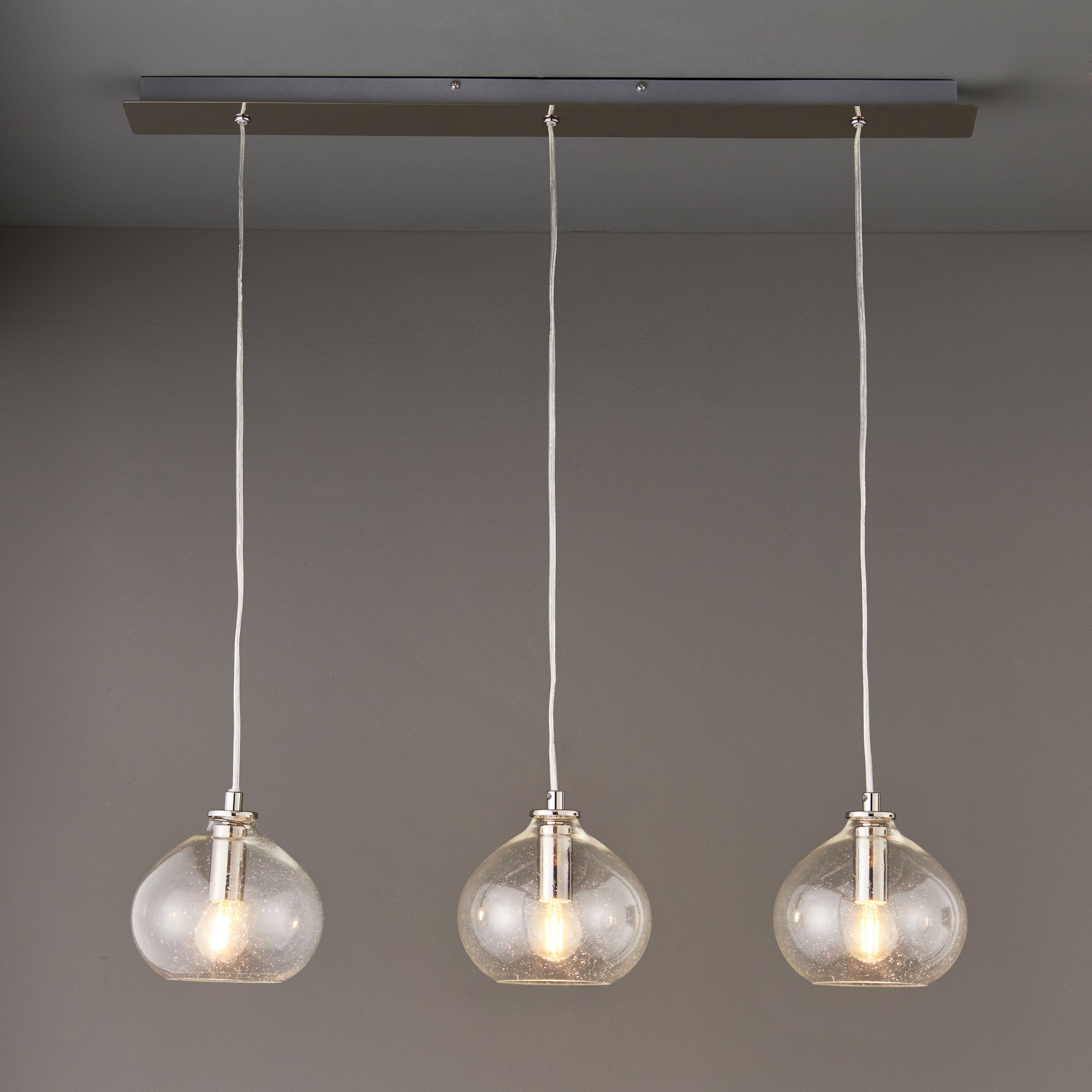 B&q glass on sale pendant light