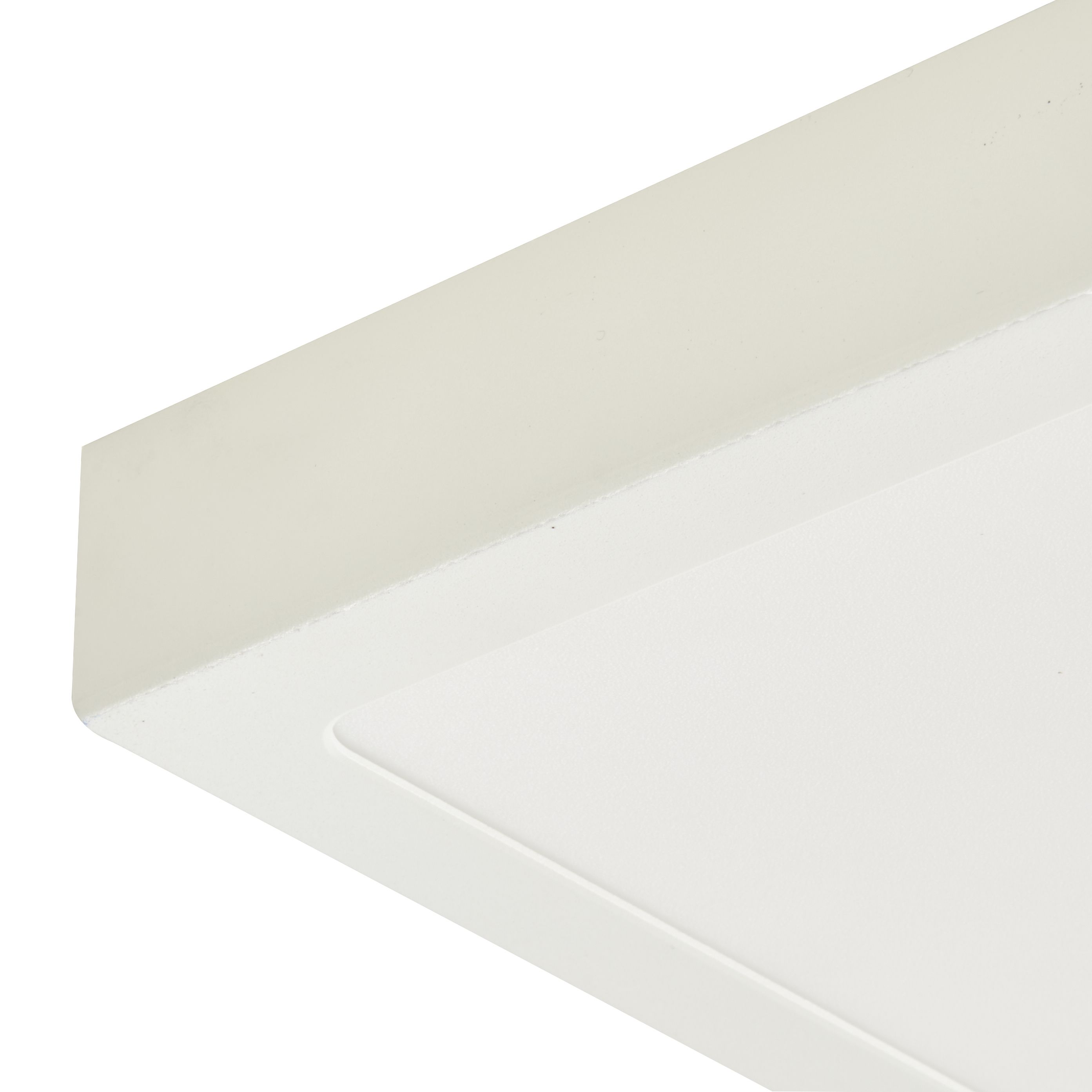 Colours Hestia Brushed Metal & plastic White LED Ceiling light