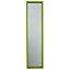 Colours High gloss Green Rectangular Framed Framed mirror (W)300mm