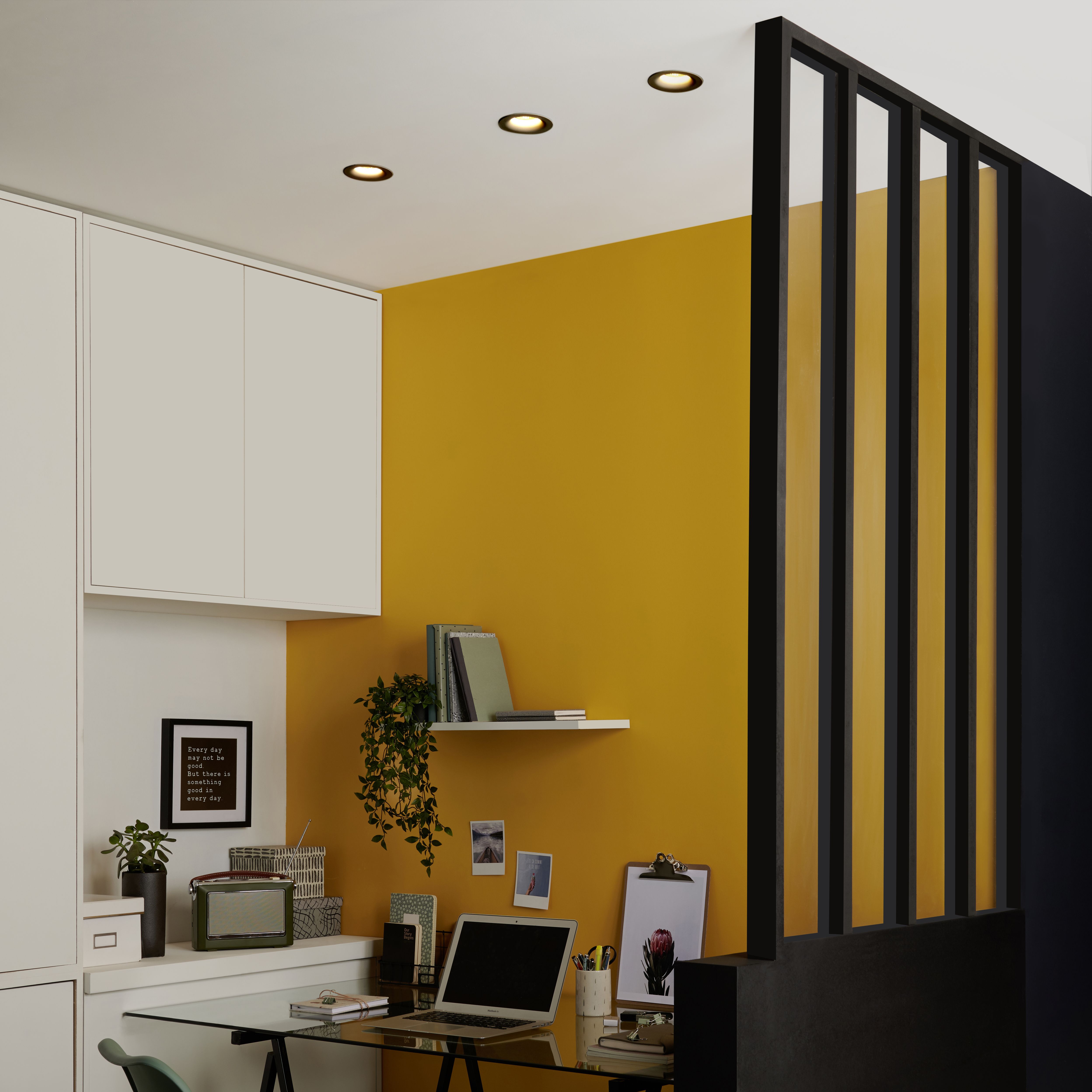 Colours Hobson Black LED Warm white Downlight 6.1W IP20