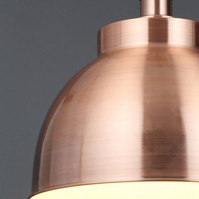 Colours Huxley Pendant Brushed Metal Copper effect Ceiling light