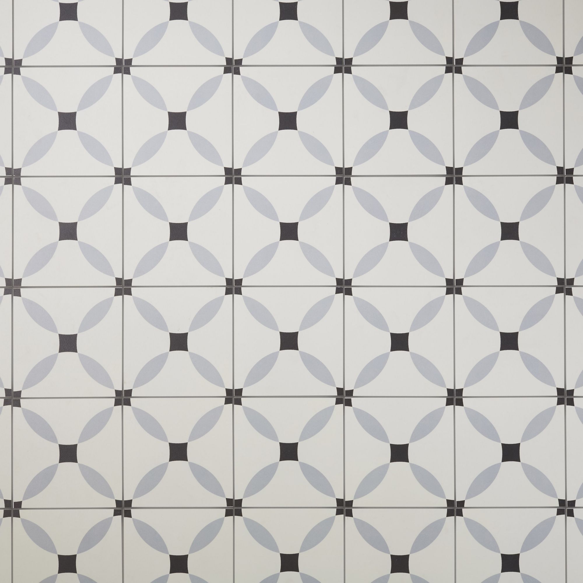 Colours Hydrolic Black & white Matt Calisson Concrete effect Porcelain ...