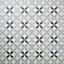 Colours Hydrolic Blue Matt Circle Porcelain Wall & floor Tile Sample