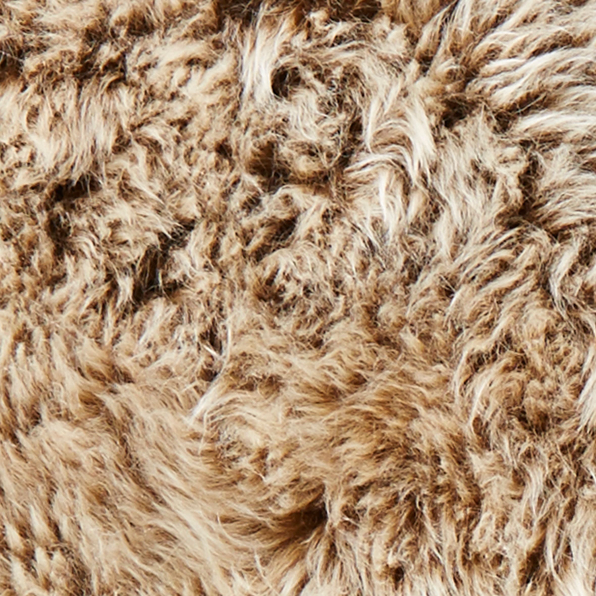 Colours Imlu Cappuccino Sheepskin Small Rug, (L)90cm x (W)60cm