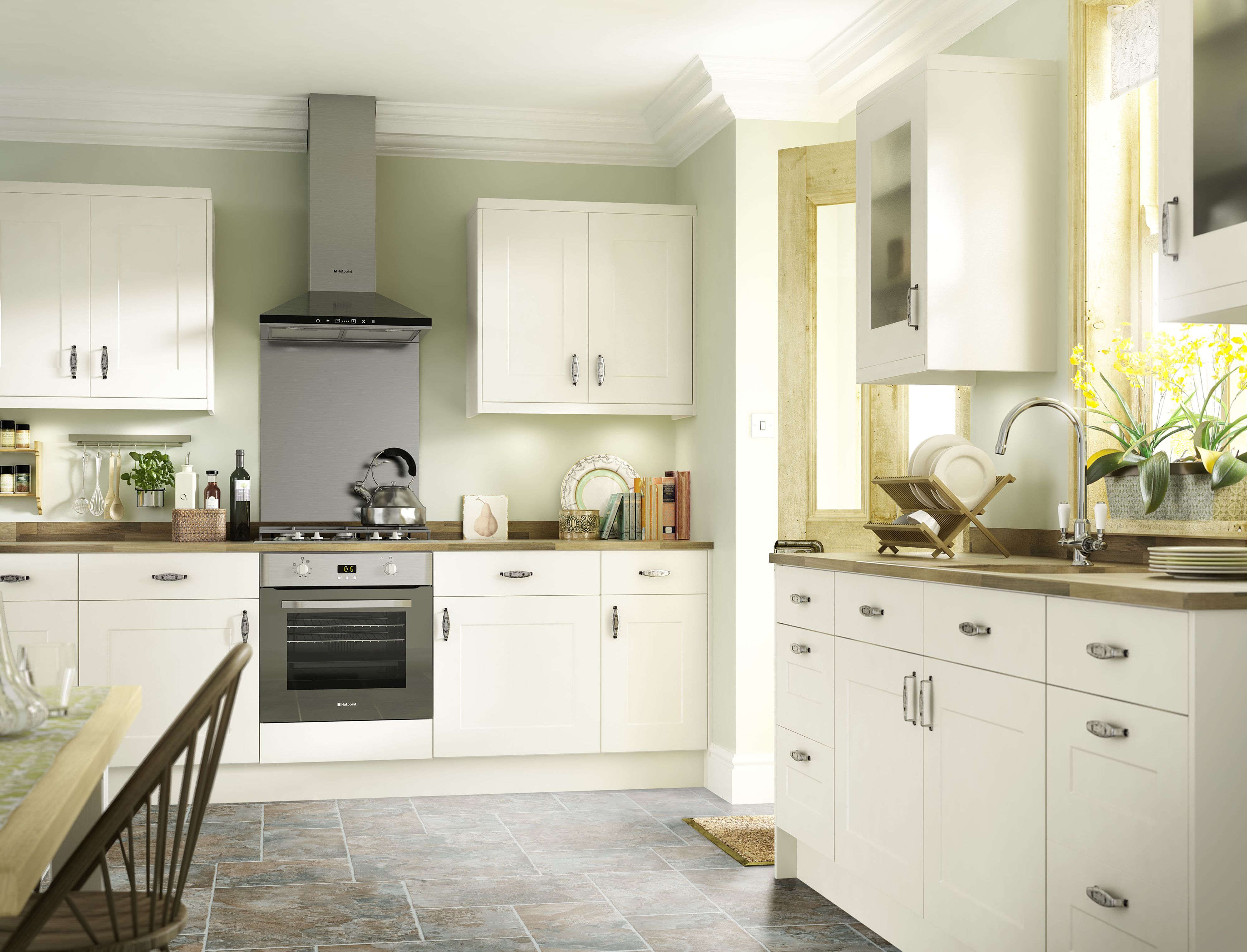 Colours Imperia Grey Slate effect Vinyl flooring
