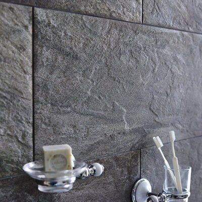 Colours Indus Dark grey Matt Patterned Stone effect Porcelain Indoor Wall & floor Tile, Pack of 6, (L)600mm (W)300mm