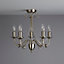 Colours Inuus Chandelier Brushed Metal Chrome effect 5 Lamp Ceiling light