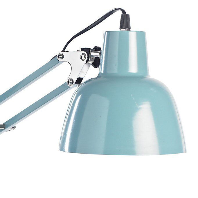 Colours ISAAC Matt Blue CFL Desk lamp