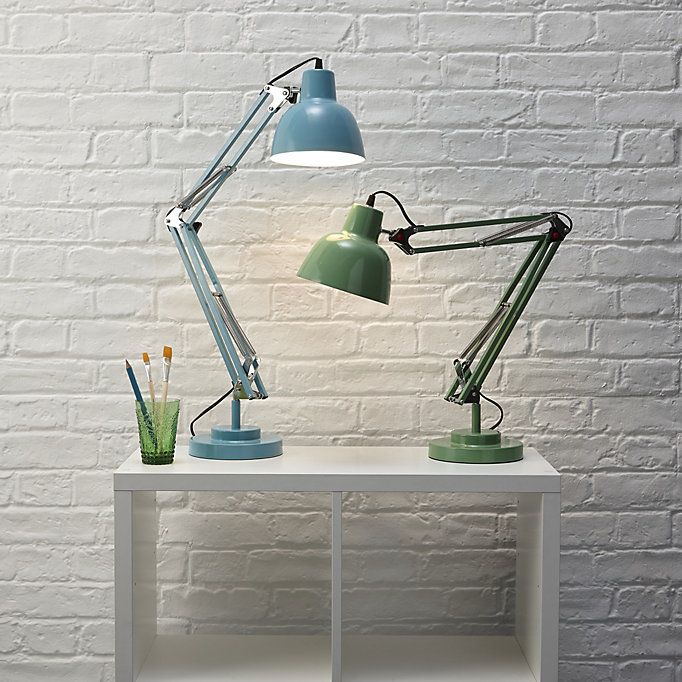 Colours ISAAC Matt Green CFL Desk lamp
