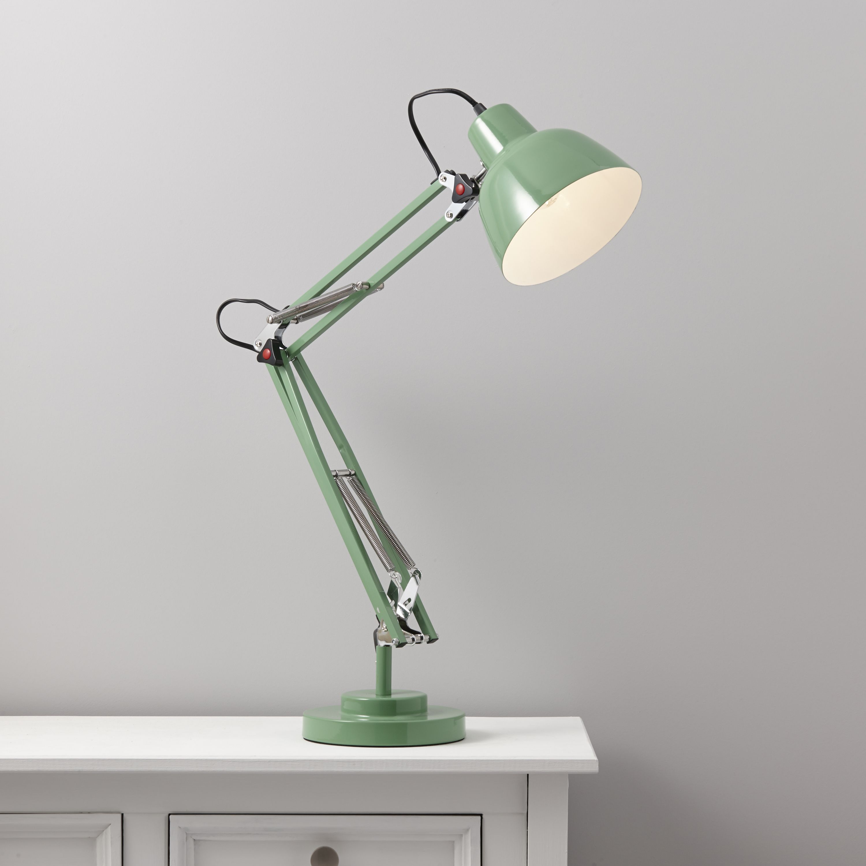 Colours ISAAC Matt Green CFL Desk lamp