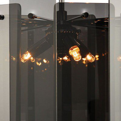 Colours Jaulli Glass & metal Silver effect 3 Lamp Ceiling light