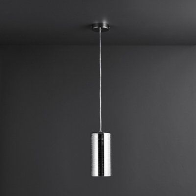 Colours Jojo Glass & metal Chrome effect Ceiling light