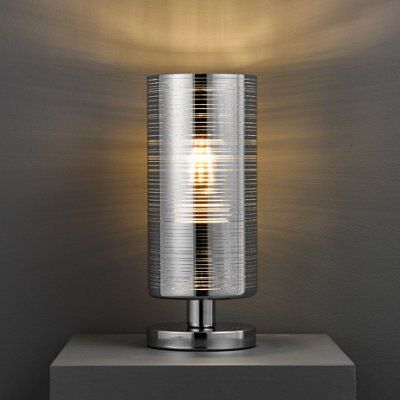 Colours Jojo Matt Chrome effect Table lamp