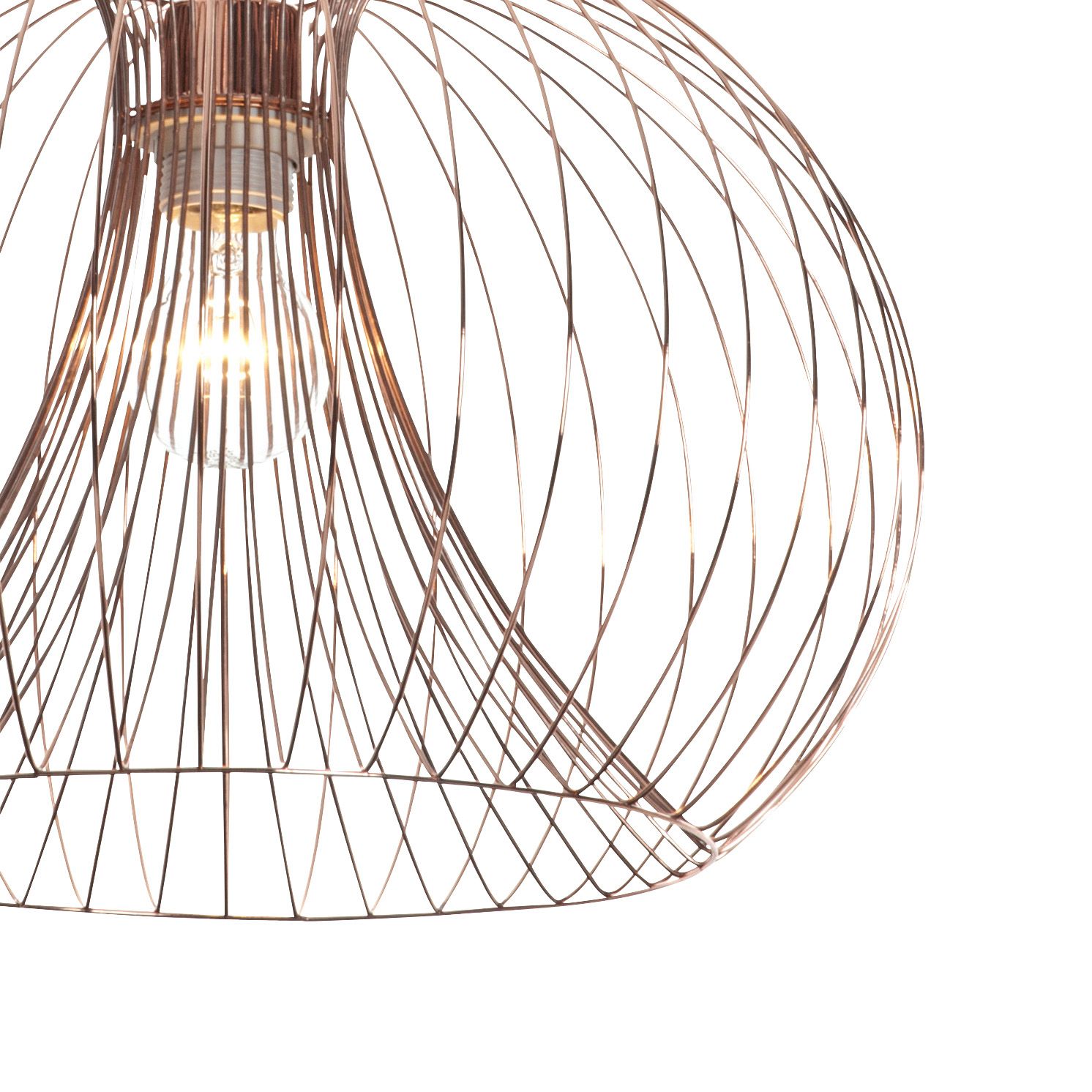 Colours Jonas Pendant Copper effect Pendant ceiling light, (Dia)400mm