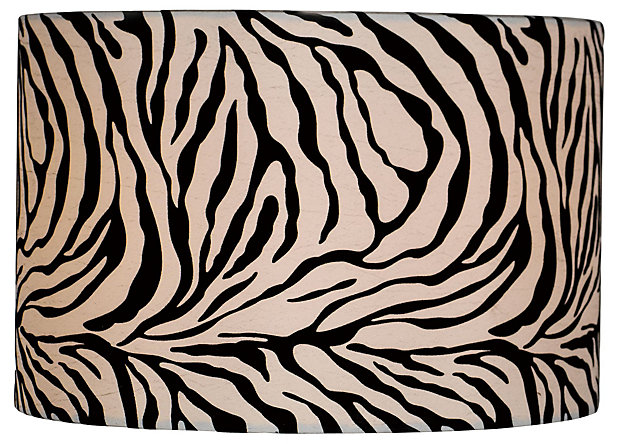 White Zebra Print Light Shade, Zebra Print Lamp Shade Only