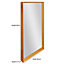 Colours Kahiwa Natural Oak effect Rectangular Framed mirror, (H)62cm (W)92cm