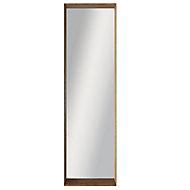 Colours Kahiwa Oak effect Rectangular Framed Mirror (H)1220mm (W)320mm