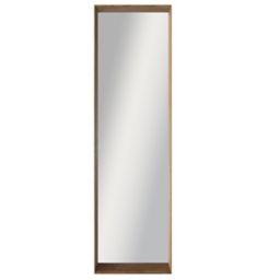 Colours Kahiwa Oak effect Rectangular Framed Mirror (H)122cm (W)32cm