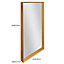 Colours Kahiwa Oak effect Rectangular Framed Mirror (H)92cm (W)62cm