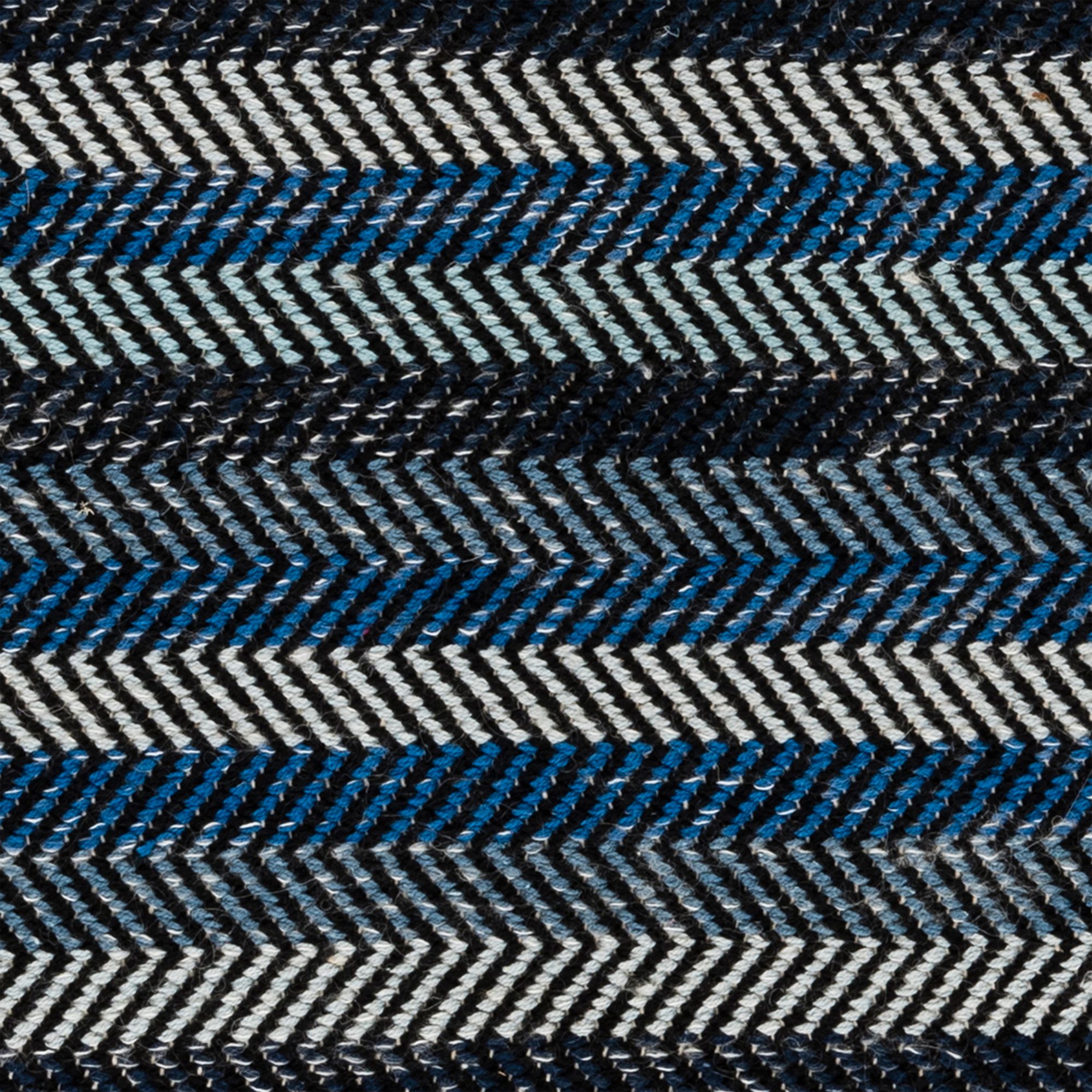 Colours Kaia Black & blue Striped Medium Rug, (L)170cm x (W)120cm