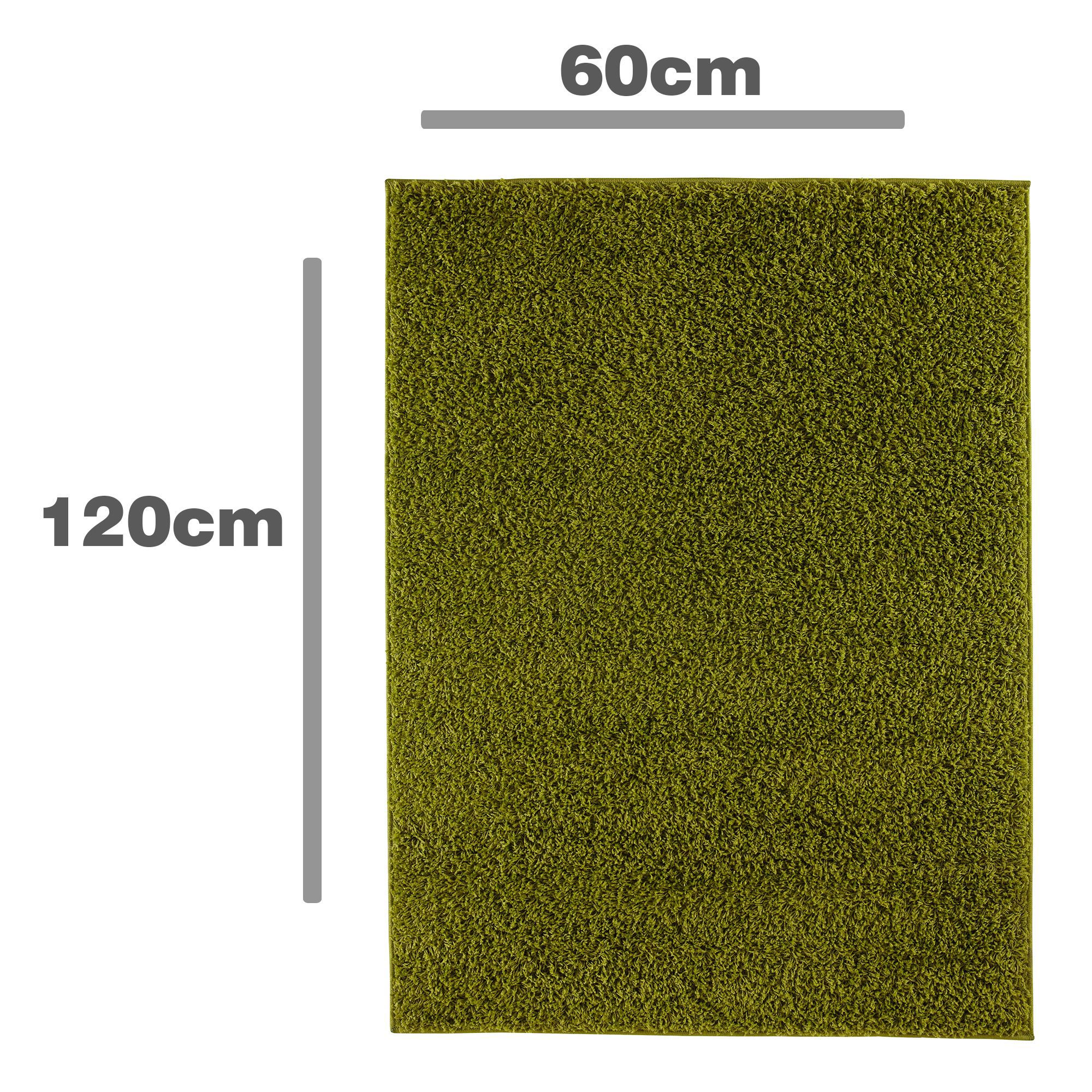 Colours Kala Green Small Rug, (L)120cm x (W)60cm