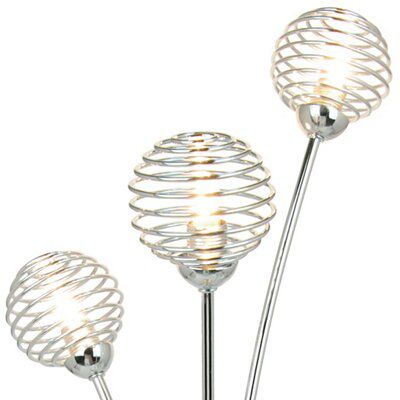 Colours Karli Matt Chrome effect Halogen Table lamp