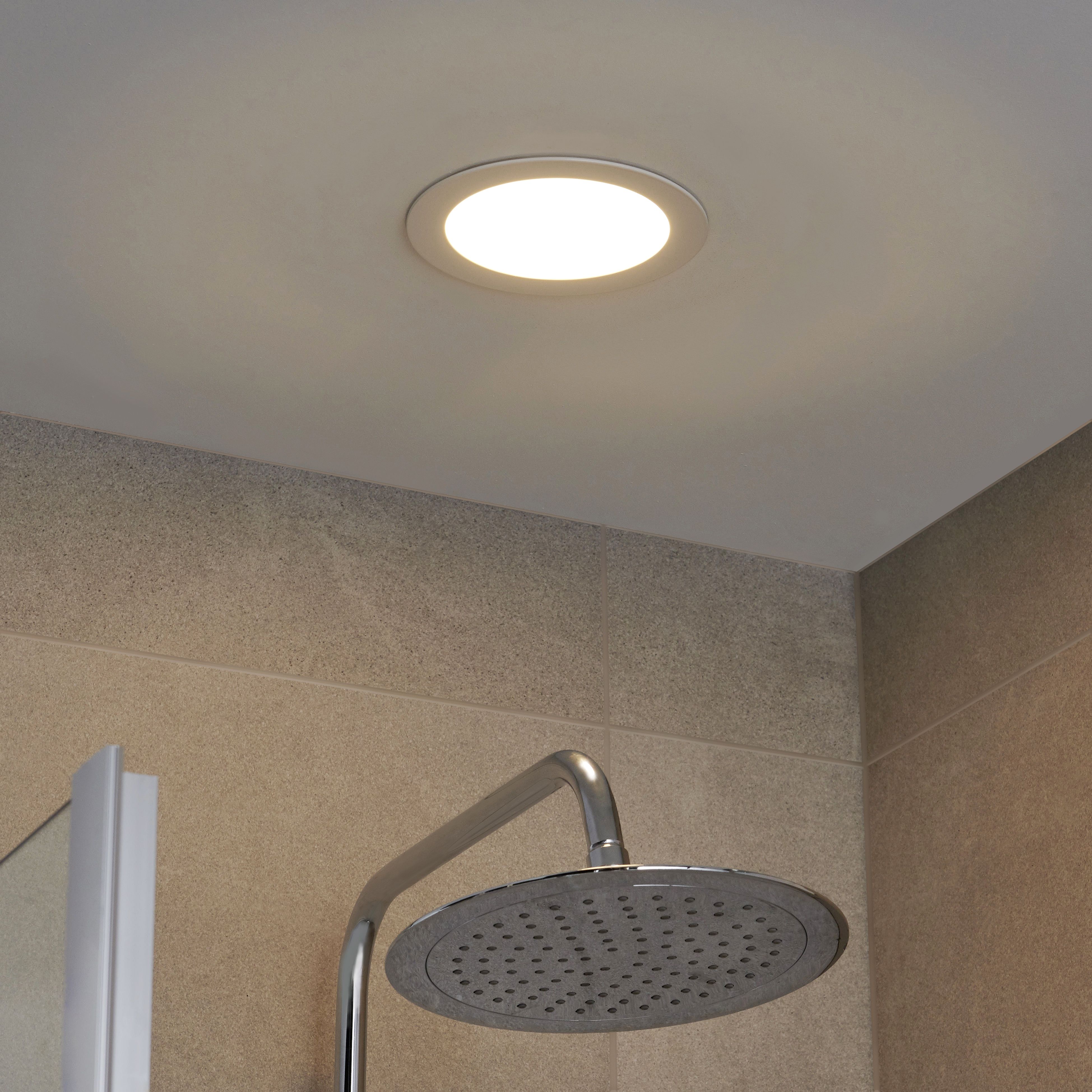 Colours Karluk White Non-adjustable LED Warm white & neutral white Downlight 13W IP65