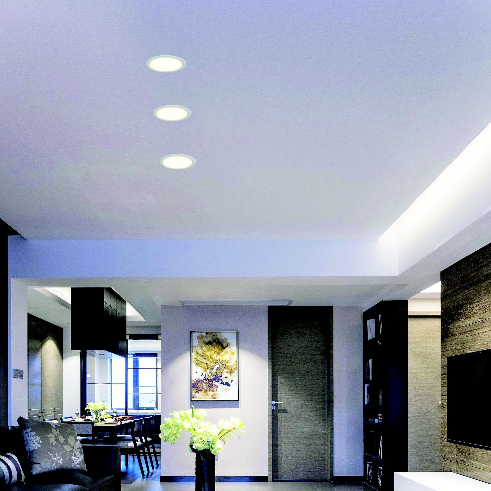 Colours Karluk White Non-adjustable LED Warm white & neutral white Downlight 16.5W IP65