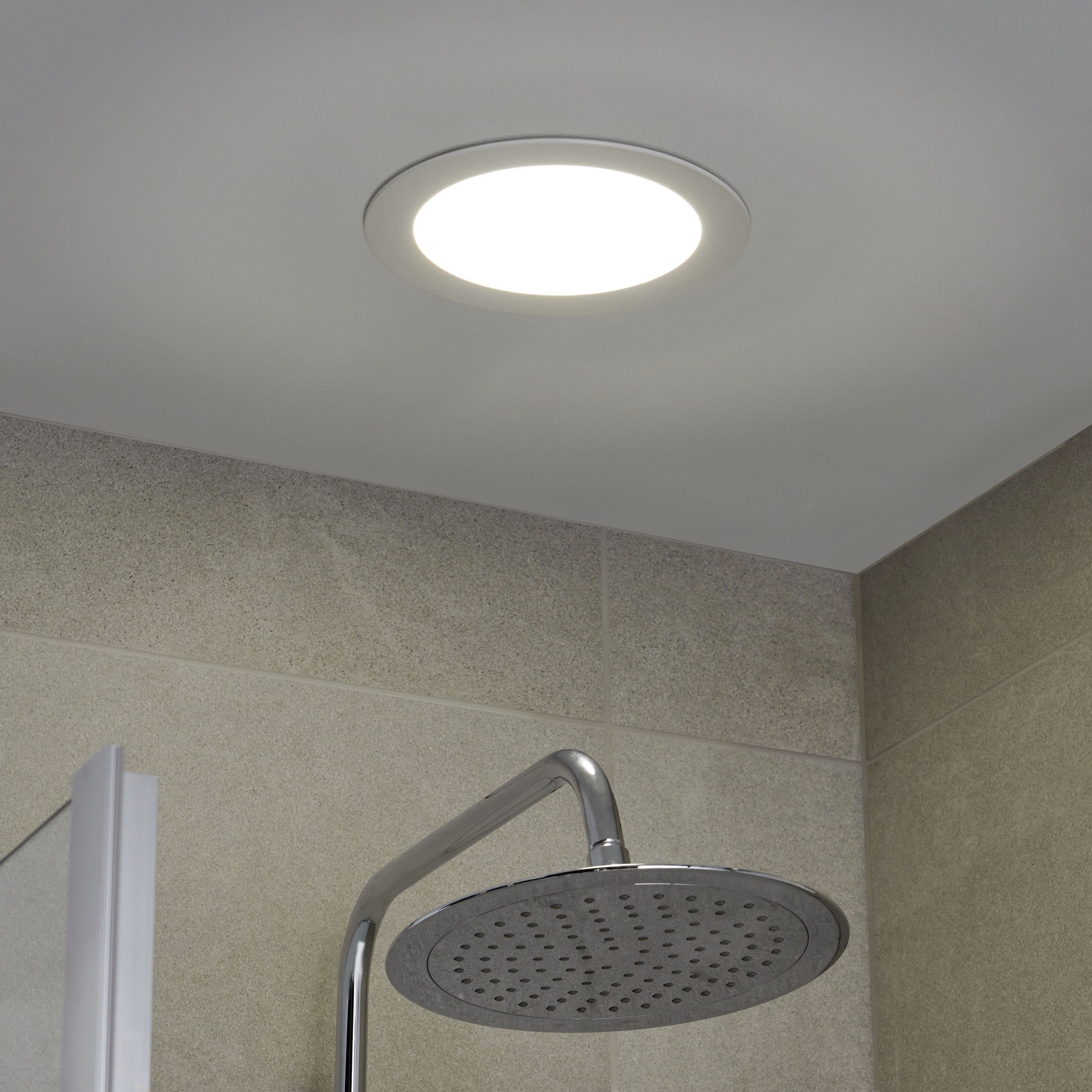 Colours Karluk White Non-adjustable LED Warm white & neutral white Downlight 21.5W IP65