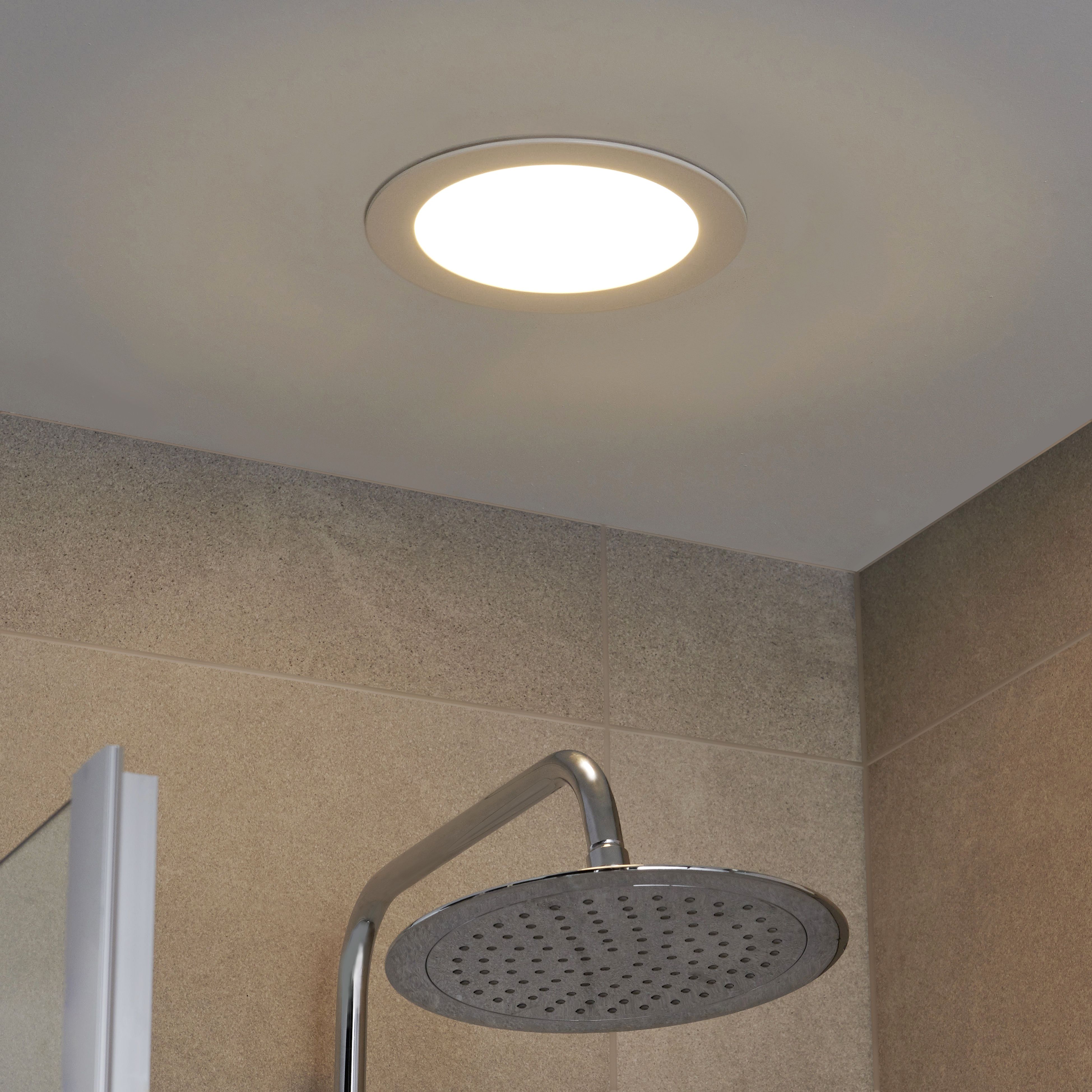 Colours Karluk White Non-adjustable LED Warm white & neutral white Downlight 21.5W IP65