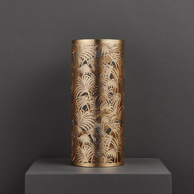 Colours Karmina Matt Rose gold effect Table lamp