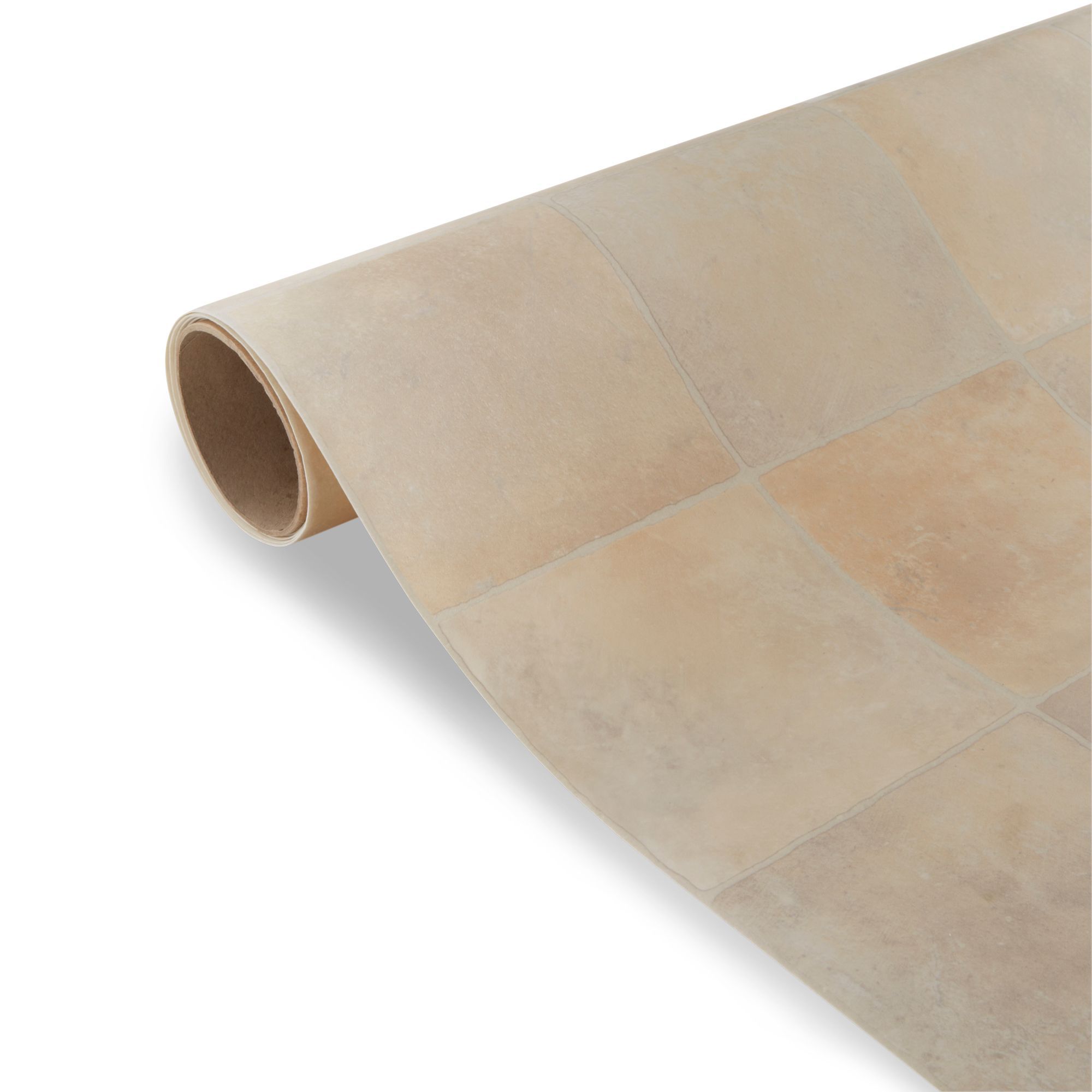 Colours Kennedy Beige Tile effect Vinyl flooring, 4m²