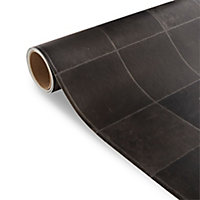 Colours Kennedy Black Tile effect Vinyl flooring, 6m²