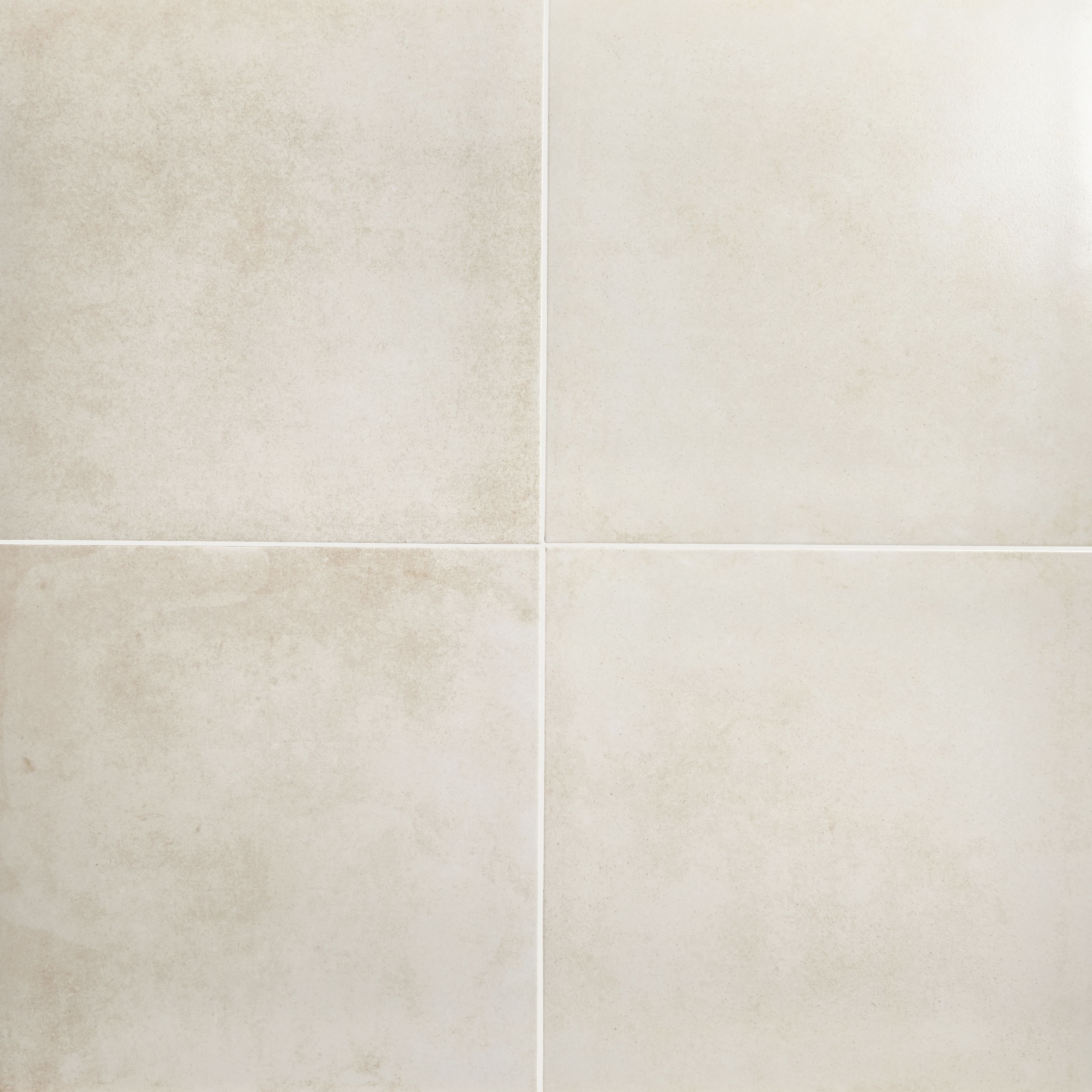 Colours Konkrete Ivory Matt Concrete effect Porcelain Indoor Wall & floor tile, (L)616mm (W)616mm, 1.52m²