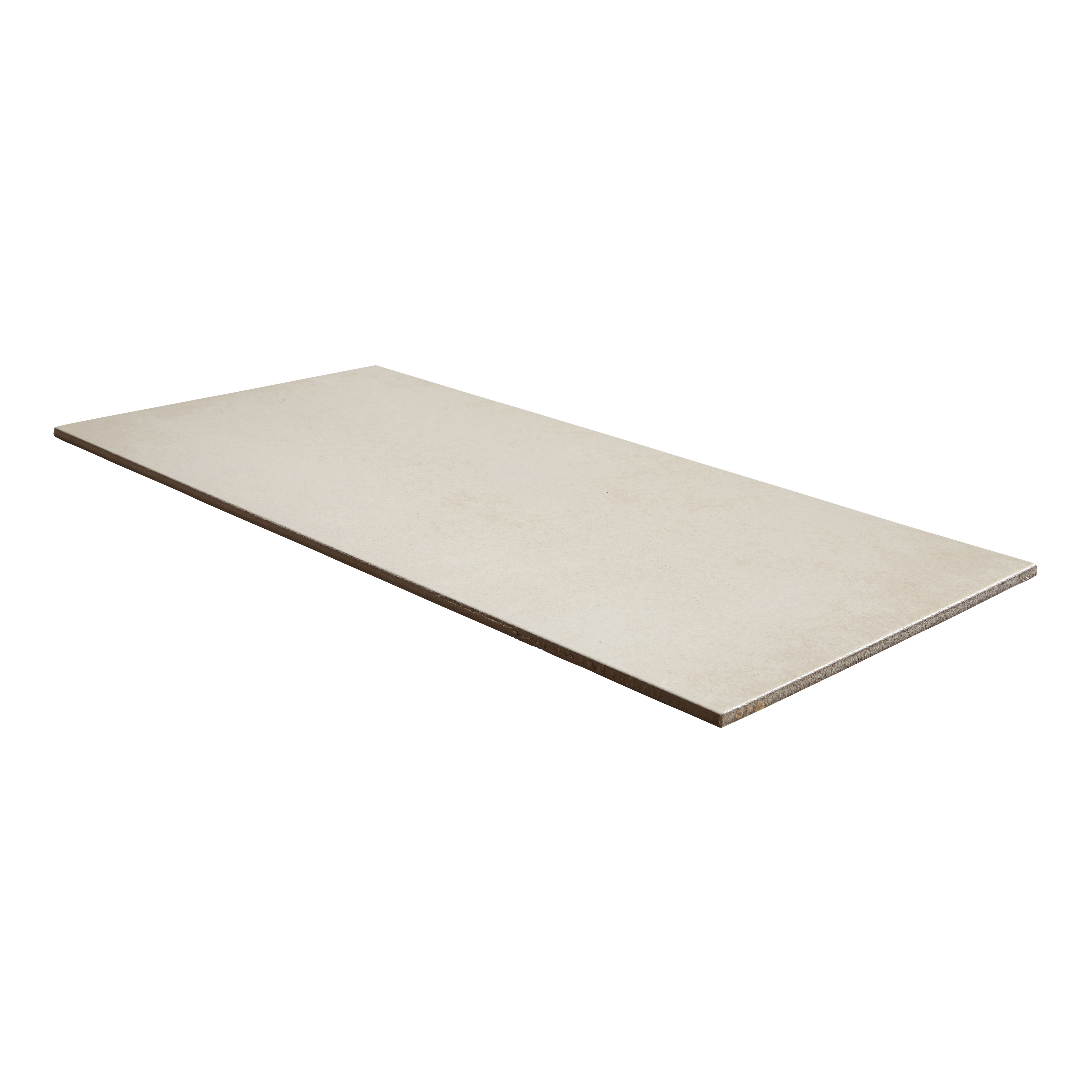 Colours Konkrete Ivory Matt Modern Concrete effect Porcelain Indoor Wall & floor tile, Pack of 8, (L)307mm (W)617mm