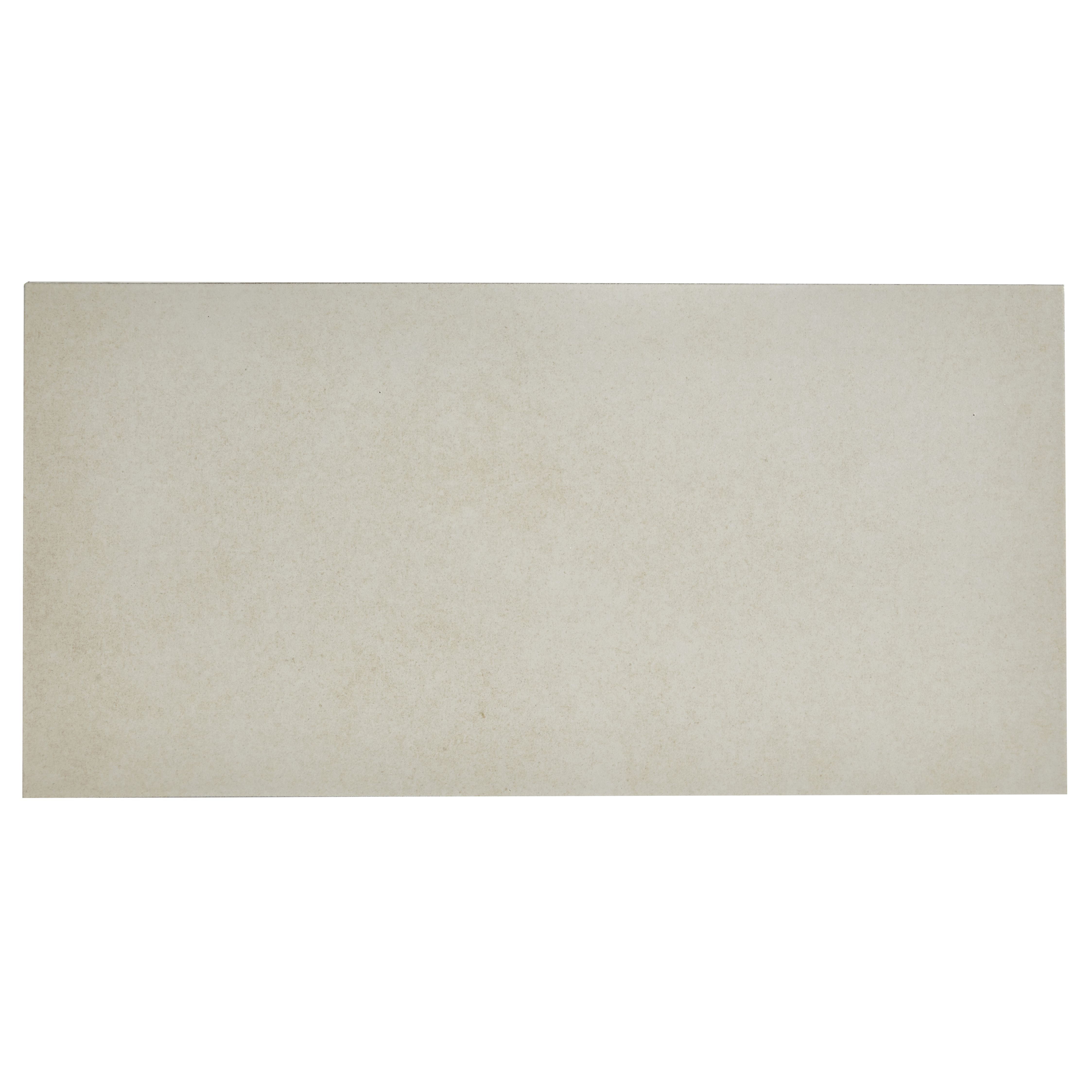 Colours Konkrete Ivory Matt Modern Concrete effect Porcelain Indoor Wall & floor tile, Pack of 8, (L)307mm (W)617mm