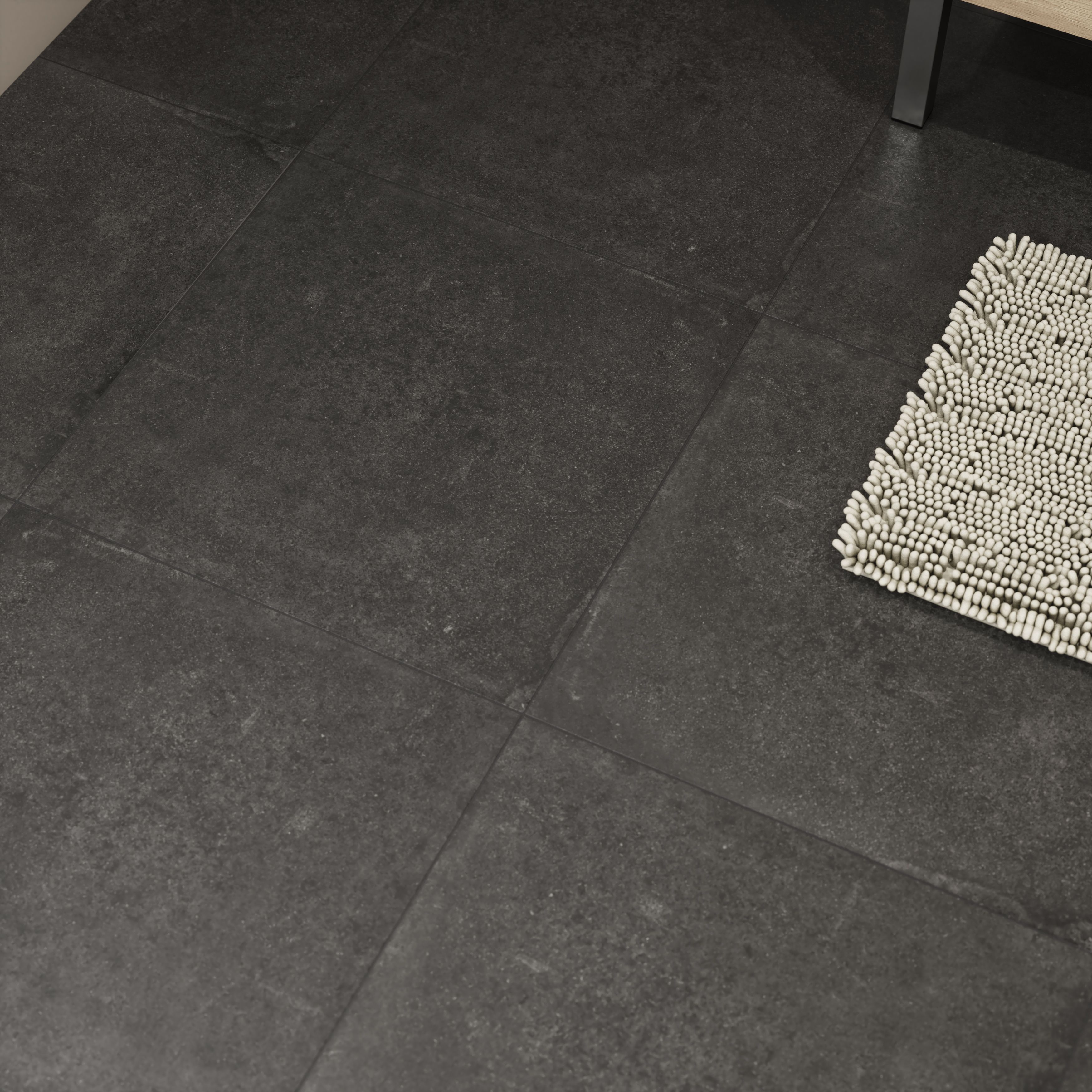 Colours Kontainer Anthracite Matt Flat Concrete effect Textured Porcelain Indoor Wall & floor Tile - 5