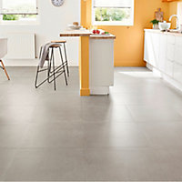 Colours Kontainer Medium grey Matt Flat Concrete effect Textured Porcelain Indoor Wall & floor Tile, Pack of 3, (L)590mm (W)590mm